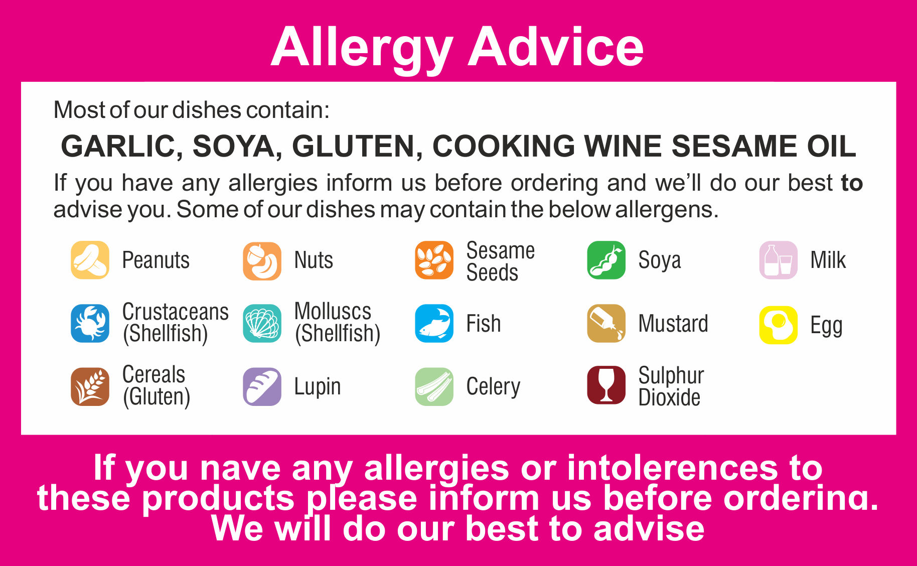 Allergy Information